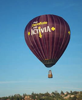 Globo aerostático de Activia